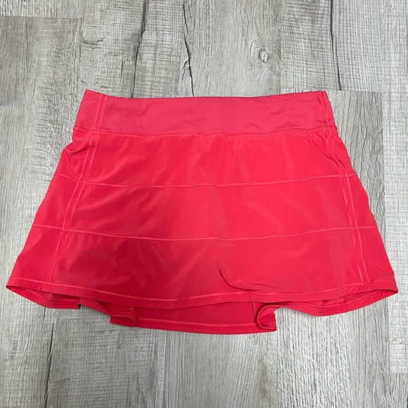 lululemon athletica Dresses & Skirts - Lululemon Pace Rival Mid-Rise Skirt Long Size 10 Red